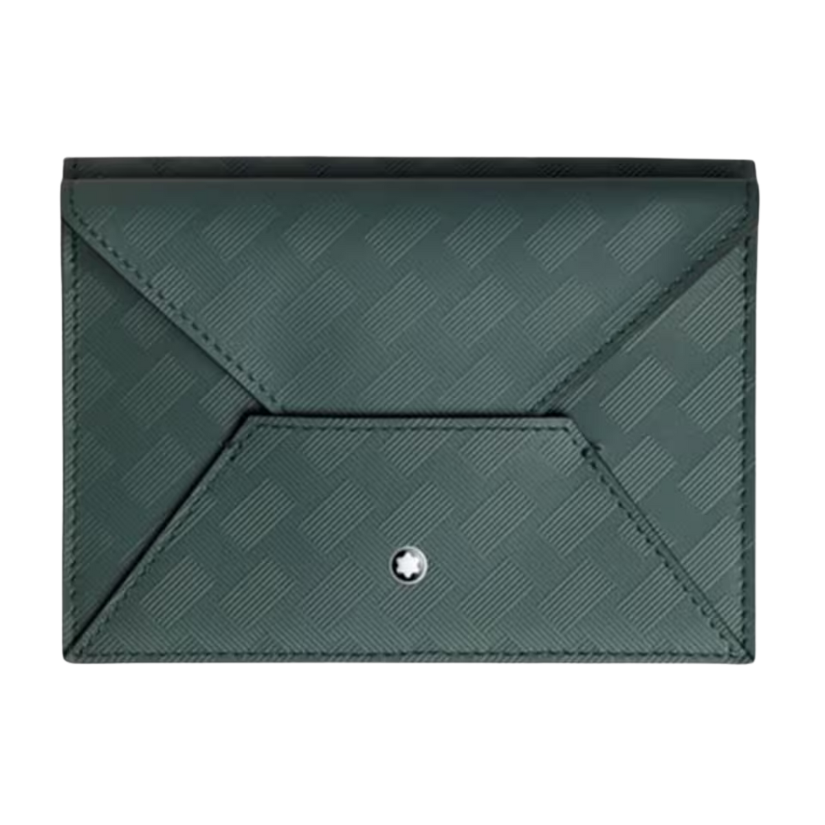 Front View of Montblanc x Zinédine Zidane Envelope Passport Holder Green Leather
