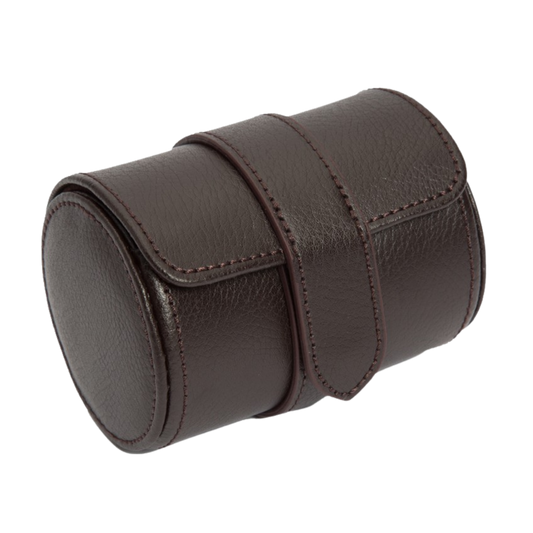 The WOLF 1834 Blake Single Watch Roll in Brown combines refined travel design with everyday practicality. Finished in premium vegan leather, its compact cylindrical shape delivers understated luxury while offering a secure, stylish way to carry a single automatic watch wherever you go.