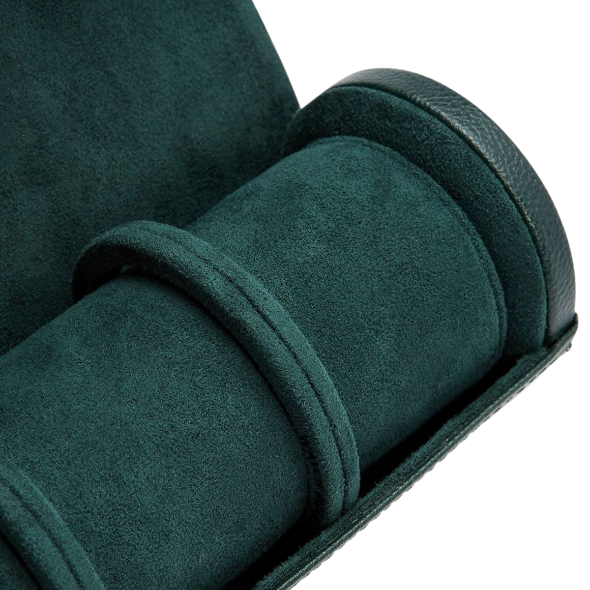 Opened to reveal a carefully structured interior, the triple roll securely holds three automatic watches using individual padded sections and integrated Watch Guards. A discreet internal capsule adds extra storage for small valuables, making it a compact all-in-one solution for travel organisation.