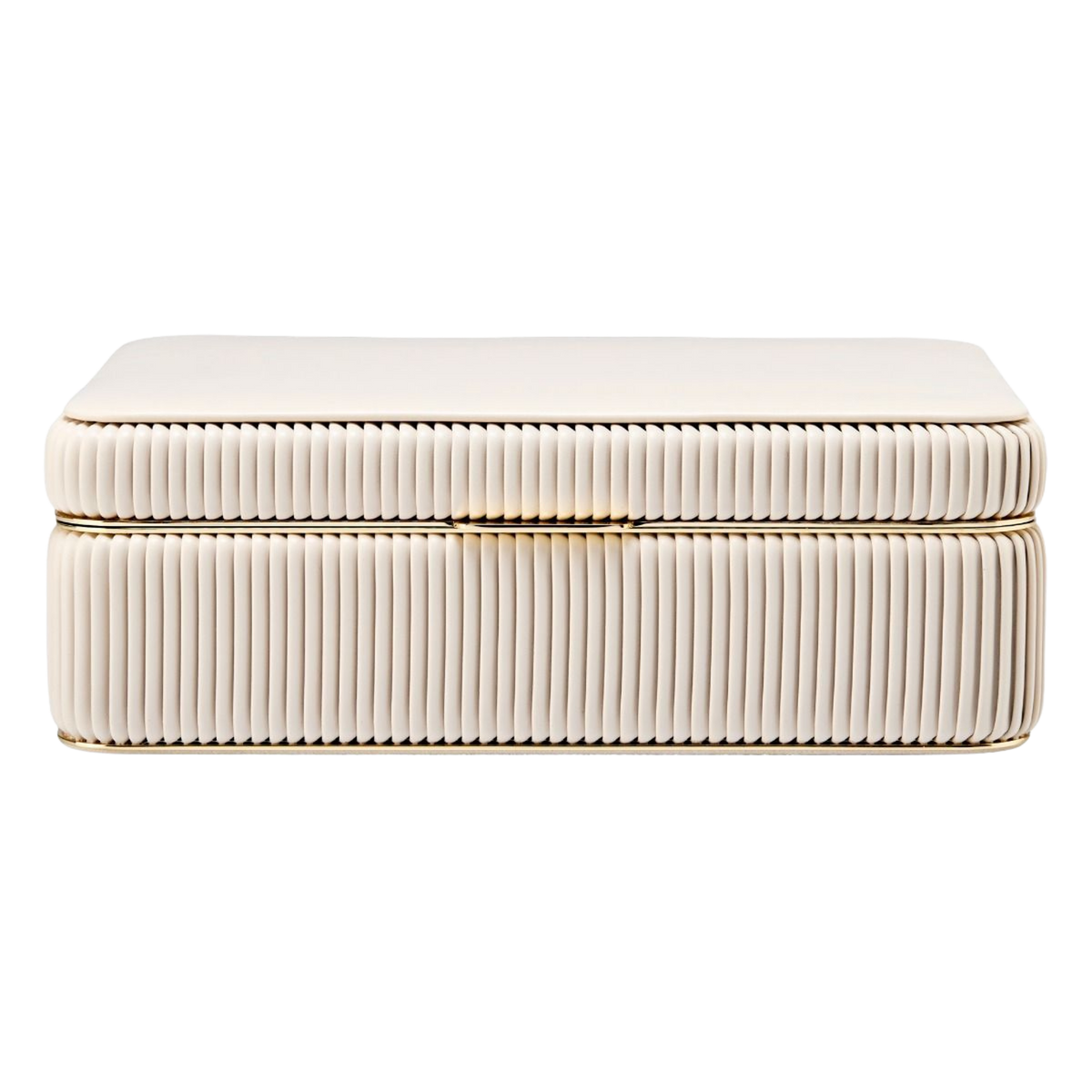 From the smooth vegan leather exterior to the polished gold-finish frame, every element of the Bella collection has been carefully considered.
The structured silhouette and refined craftsmanship give the jewellery box a timeless quality that feels both luxurious and functional.