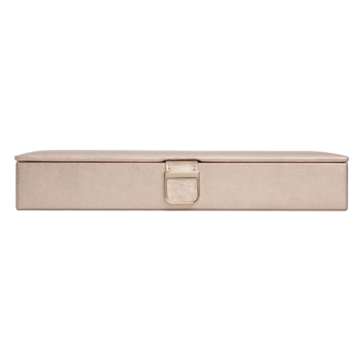 The exterior is finished in soft pink leather with refined gold-tone hardware for a polished, luxurious look.
Clean stitching and precise construction highlight WOLF’s attention to detail and durability.
A balance of delicate colour and strong structure defines the design.