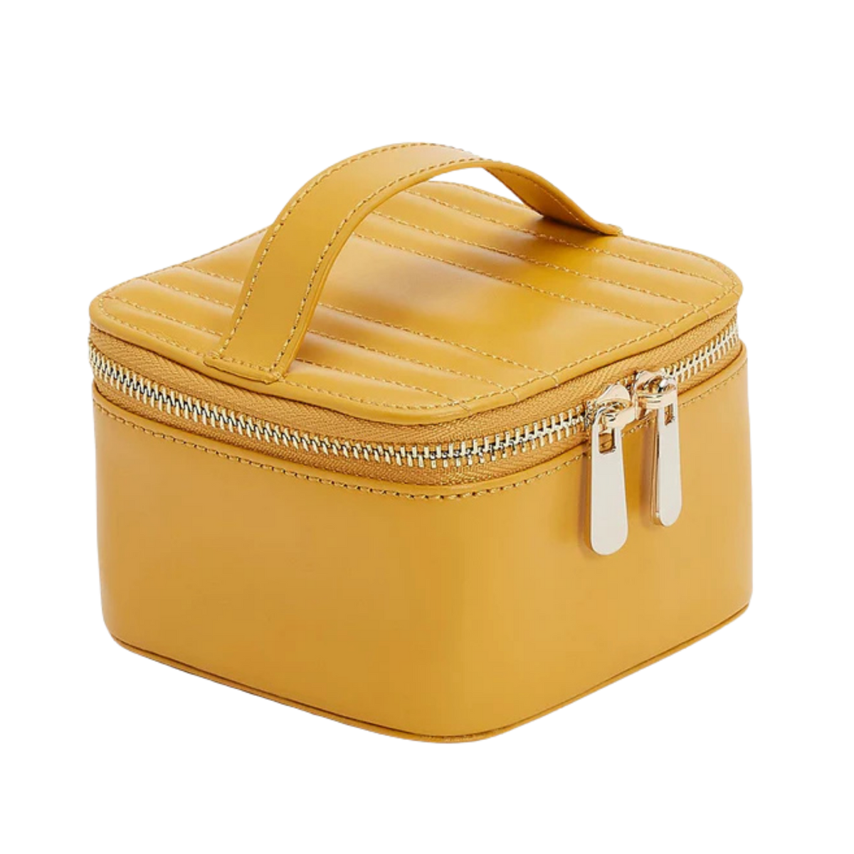 Designed to fit easily into a handbag, suitcase, or drawer, the Maria Cube is made for flexible use.
Its bold mustard finish adds personality to everyday organisation while keeping jewellery neatly stored and ready to wear.
A small but impactful accessory for modern jewellery lovers.