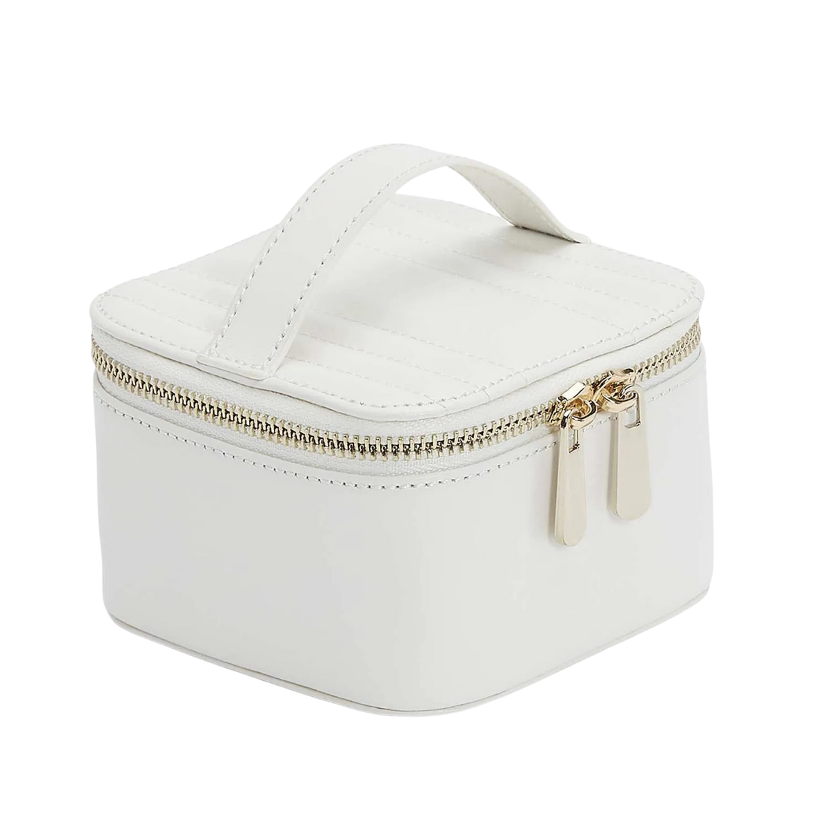 The Wolf Maria Zip Jewellery Cube in White is a compact travel essential designed for modern jewellery organisation.
Its smooth leather exterior and soft neutral tone create a clean, elegant look that suits both travel and home use.
A simple yet refined way to keep jewellery protected and beautifully arranged.