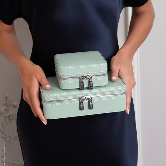 Inside the Wolf x Liberty Medium Zip Case, dedicated compartments for rings, earrings and necklaces are lined with Wolf’s signature LusterLoc™ fabric, helping to keep jewellery organised, protected and free from tarnishing.