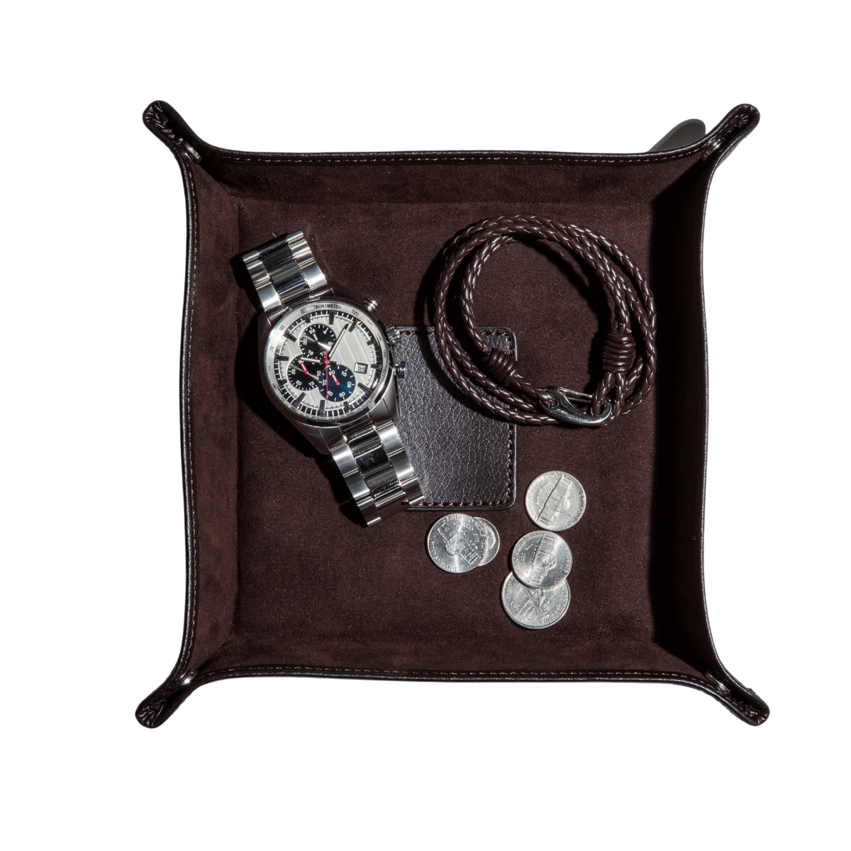 Whether used at home or while travelling, the Wolf Blake Coin Tray is a simple but sophisticated organisational piece. It’s the kind of everyday luxury that quietly improves how you store and access your most-used items.