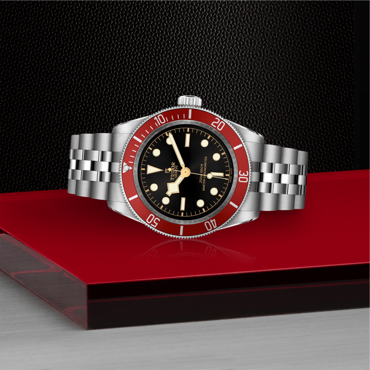 TUDOR Black Bay 41mm Swiss automatic watch with black dial, sapphire crystal and steel bracelet