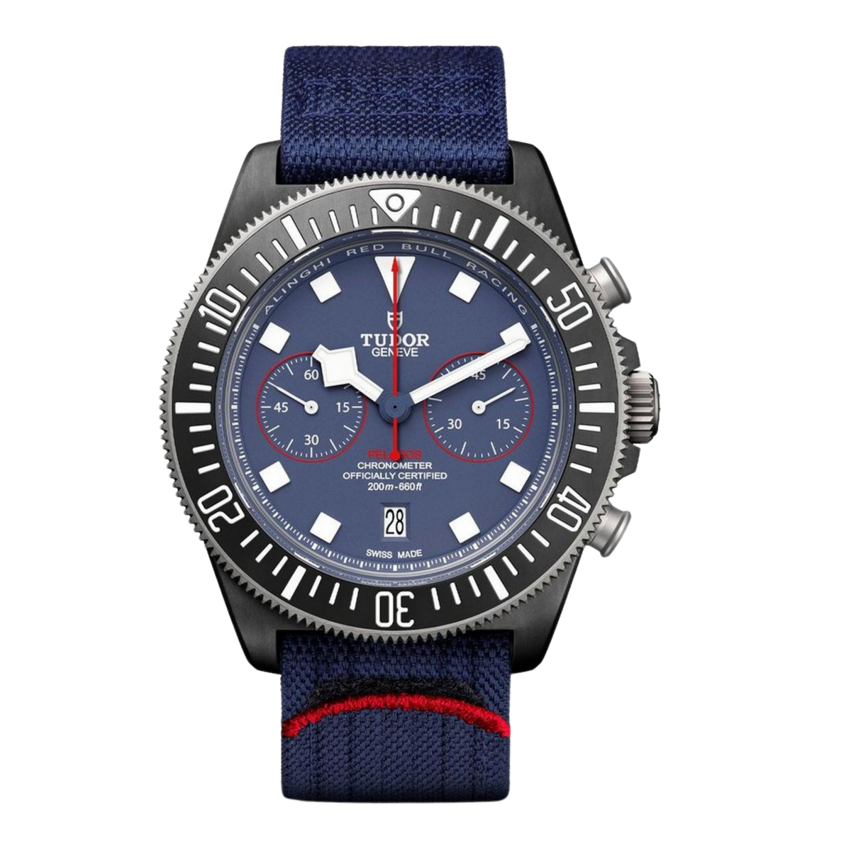 TUDOR Pelagos FXD Chrono 43mm Blue Dial Watch Dial View 