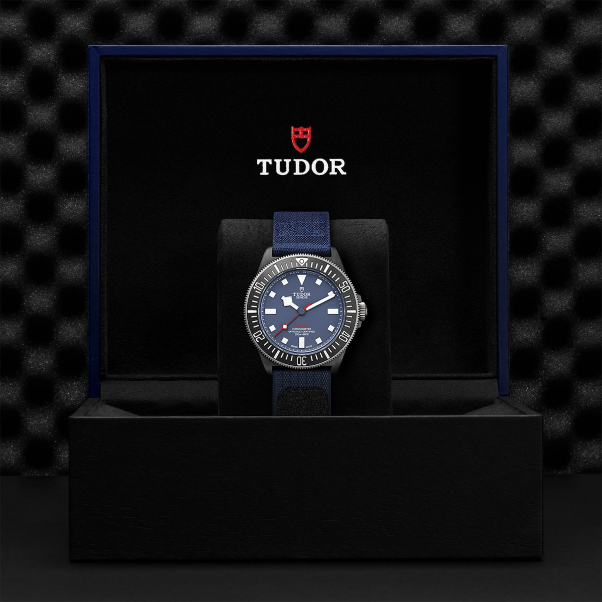TUDOR Pelagos FXD Alinghi Red Bull Racing watch with 42mm carbon case, blue dial and Manufacture Calibre MT5602