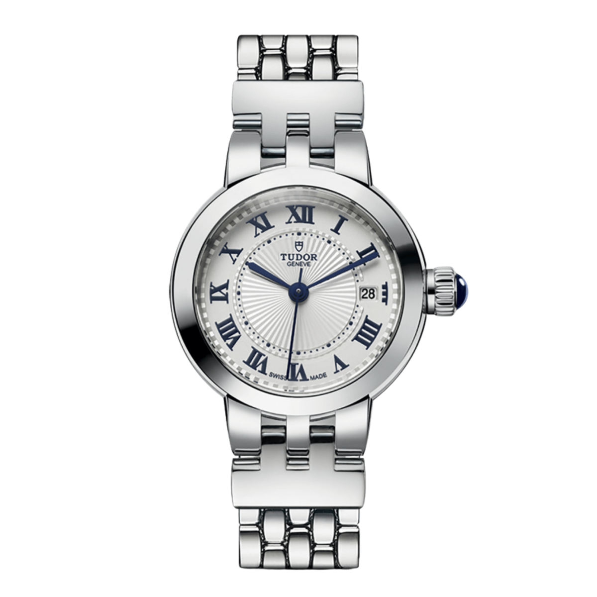 TUDOR Clair de Rose 26mm automatic watch with opaline dial and stainless steel bracelet