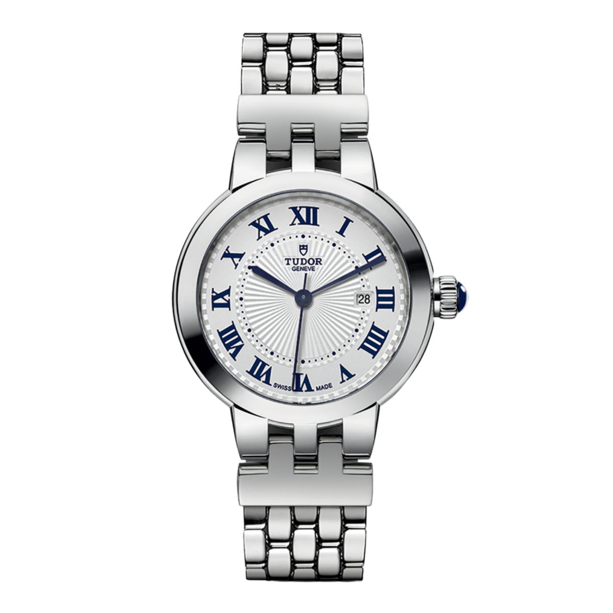 TUDOR Clair de Rose 30mm automatic watch with opaline dial and stainless steel bracelet