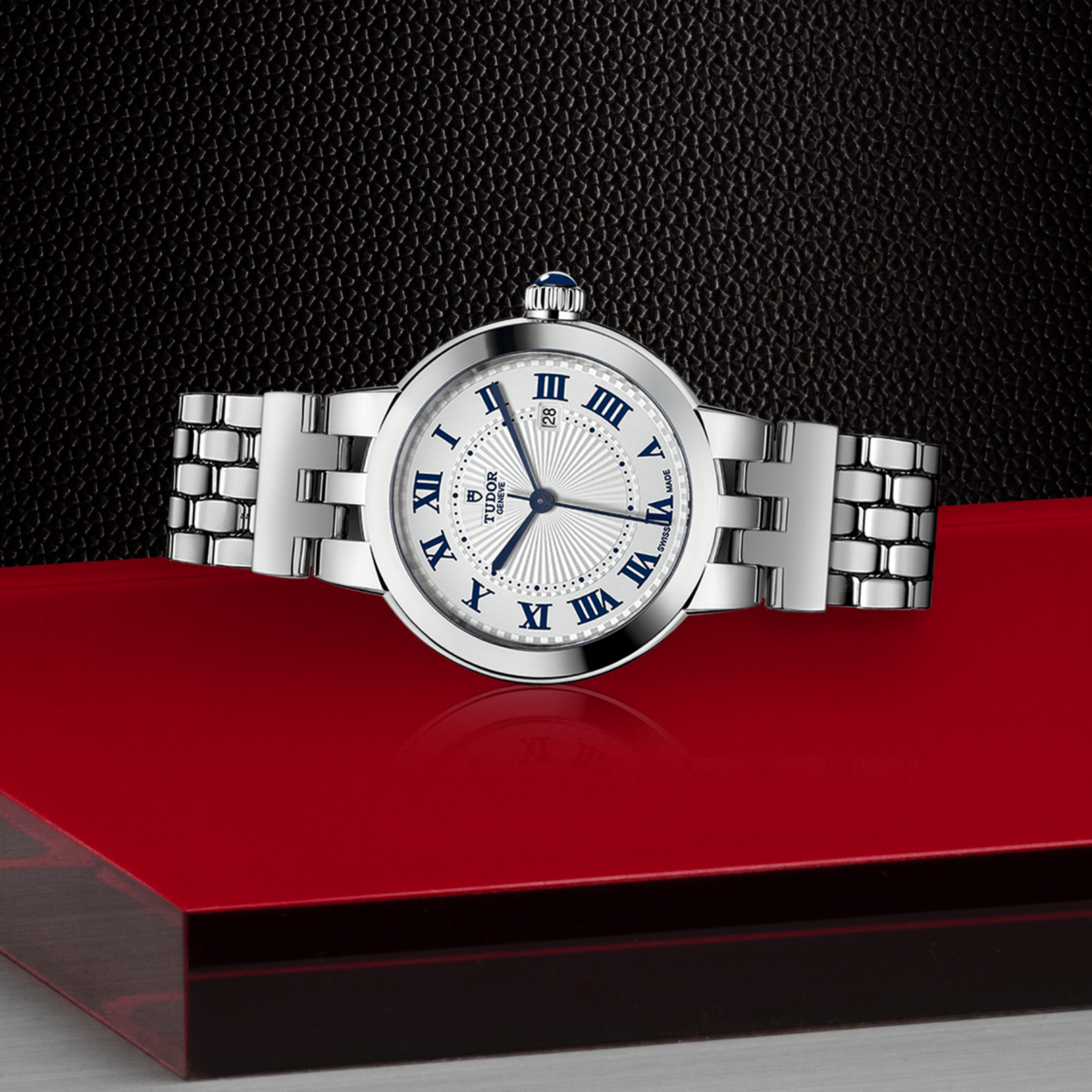 TUDOR Clair de Rose automatic watch with opaline dial, sapphire crystal and steel bracelet