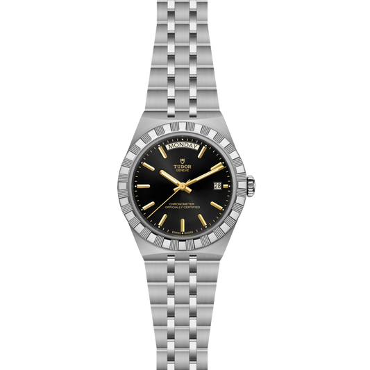TUDOR Royal 40mm Black Dial Watch, featuring an elegant stainless steel design, automatic movement and refined Swiss craftsmanship.