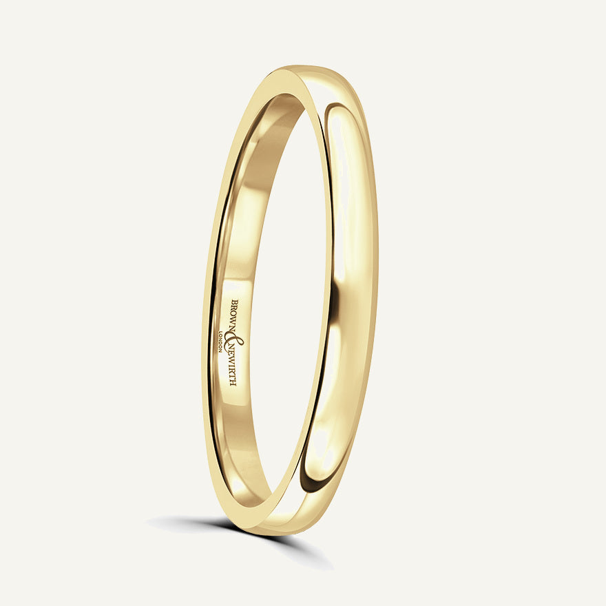 Gents Modern Court Wedding Ring