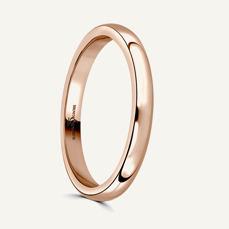 Gents D-Shape Wedding Ring