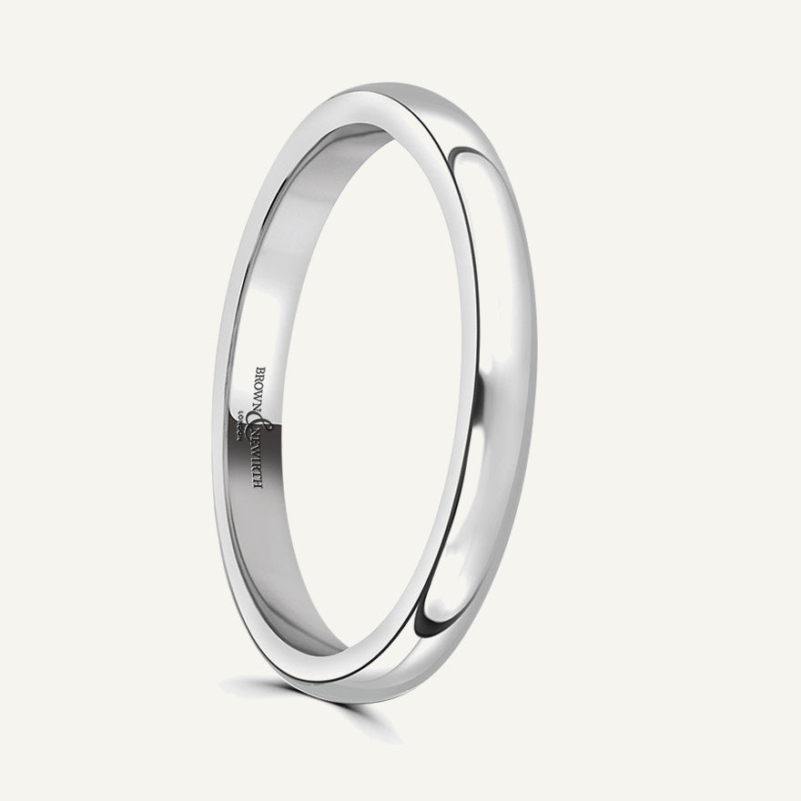 Ladies D-Shape Wedding Ring