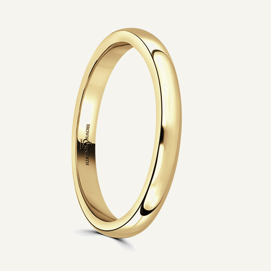 Ladies D-Shape Wedding Ring