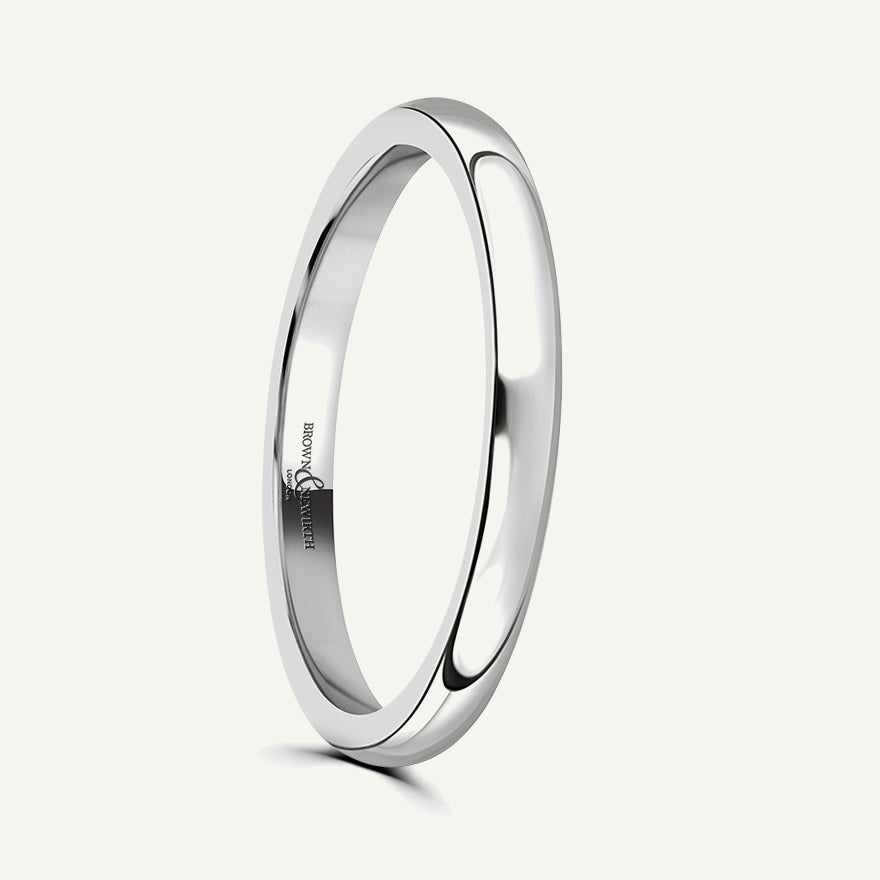 Ladies D-Shape Wedding Ring