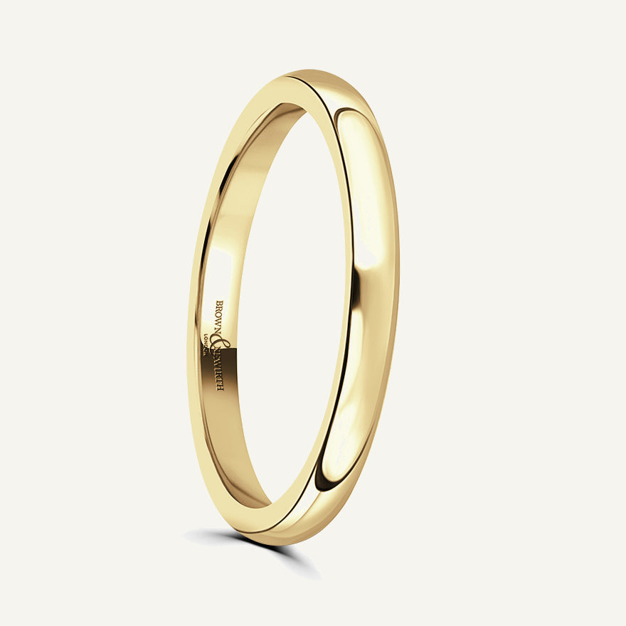 Gents D-Shape Wedding Ring