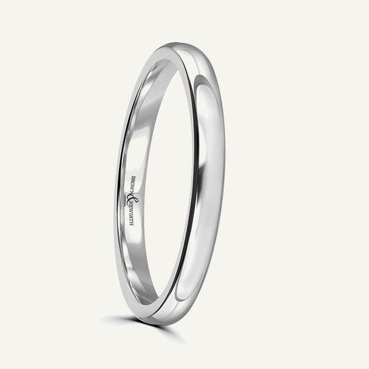 Gents Softened Court Wedding Ring