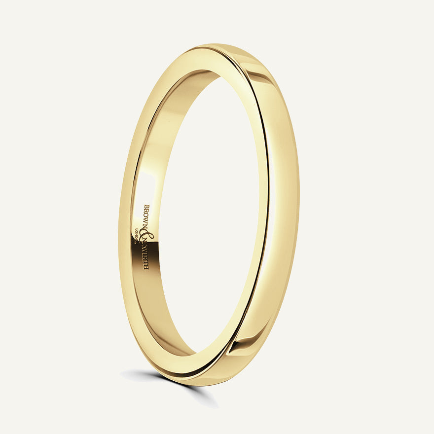 Gents D-Shape Wedding Ring
