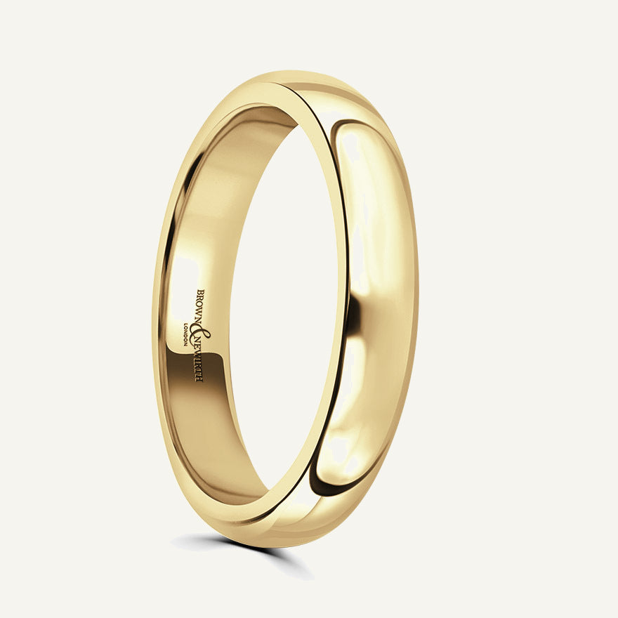 Gents D-Shape Wedding Ring