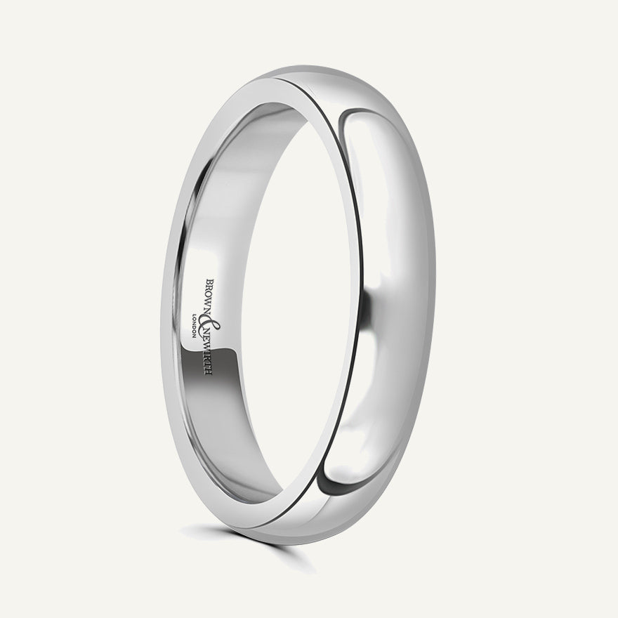 Gents D-Shape Wedding Ring
