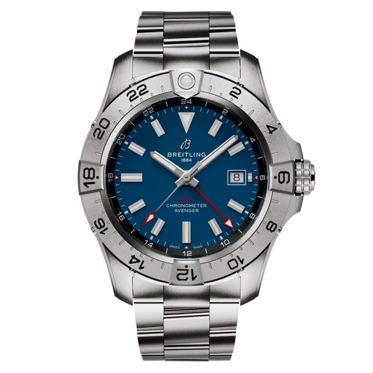 Breitling Avenger Automatic GMT 44mm Watch with Blue Dial
