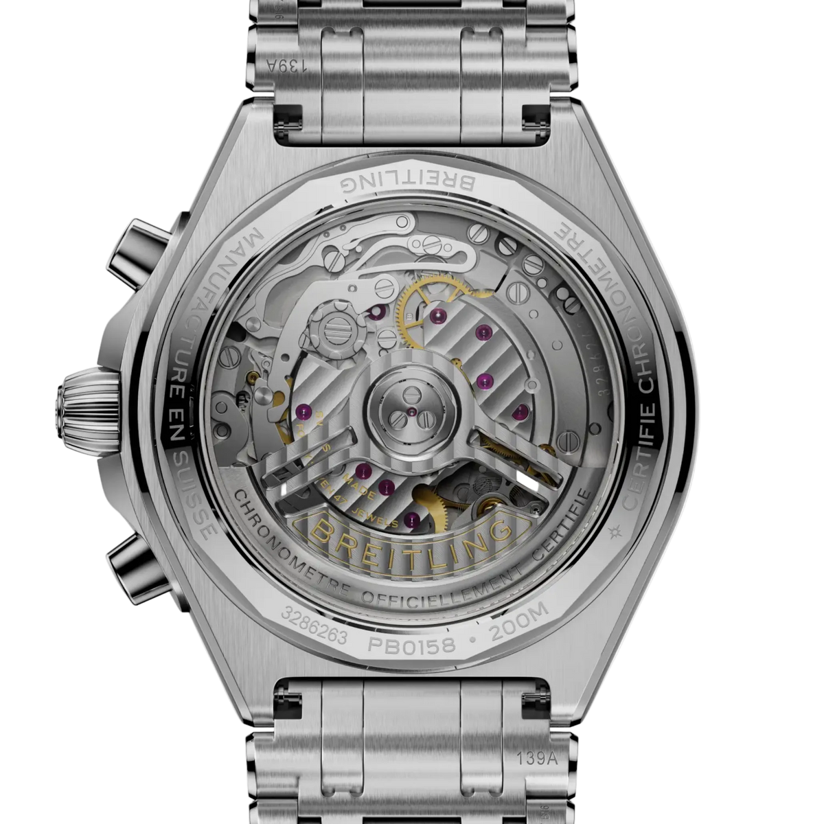 Sapphire crystal provides excellent durability and clarity, while the distinctive unidirectional ratcheted bezel and screw-locked crown reinforce the watch's robust character.