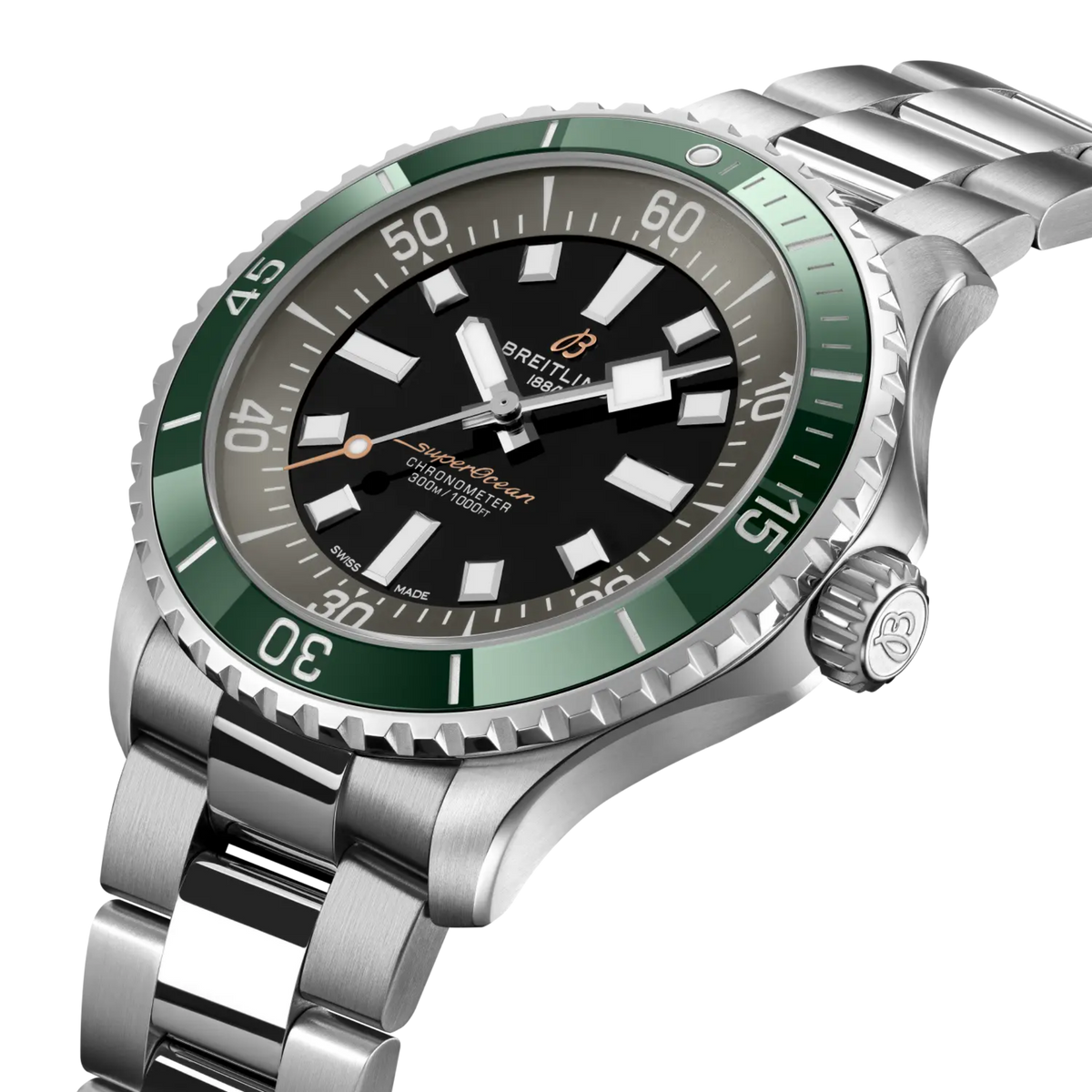 Breitling Superocean Automatic 44 UK Limited Edition watch with stainless steel bracelet