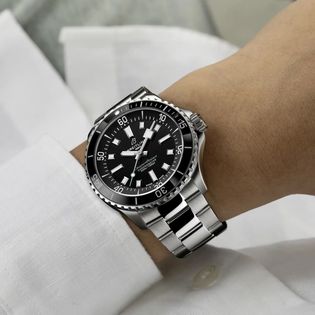 Breitling Superocean Automatic 42mm UK Limited Edition Black Dial Watch