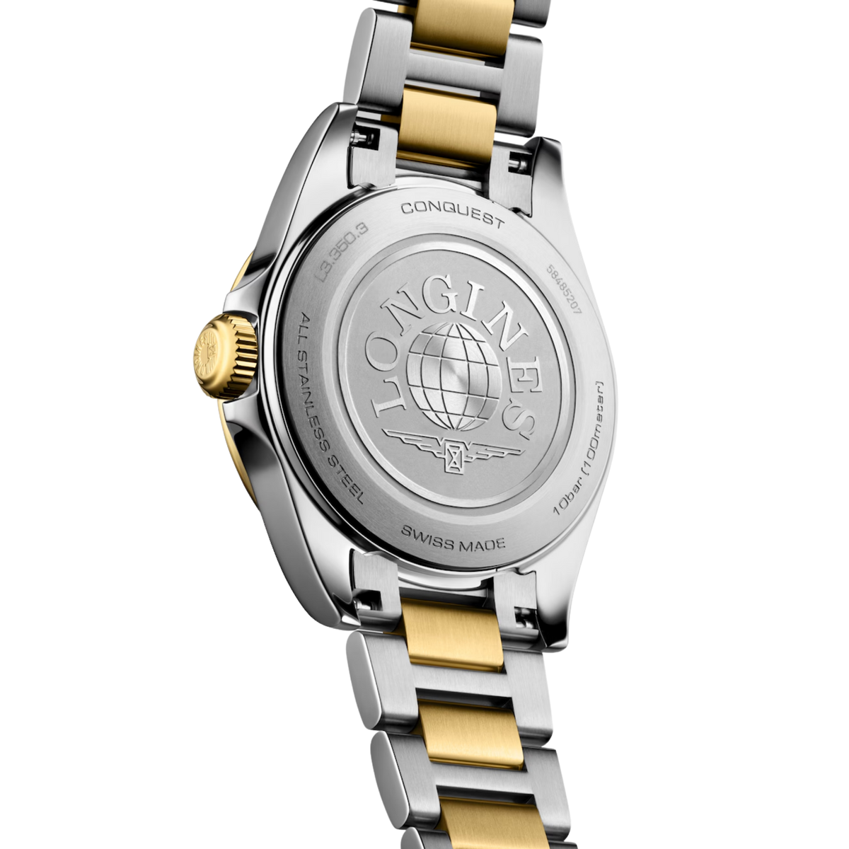 With its compact 30mm case and clean, contemporary design, the Longines Conquest offers a polished look backed by Swiss precision and dependable everyday durability.
