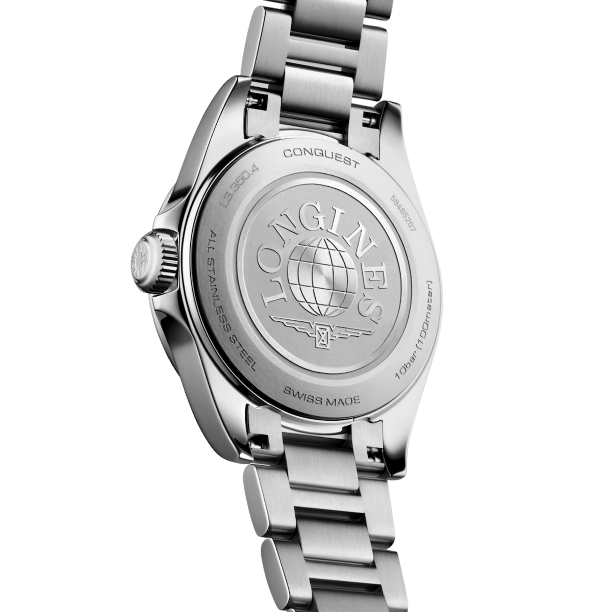 Designed for daily wear, the Conquest combines a scratch-resistant sapphire crystal with 100m water resistance.