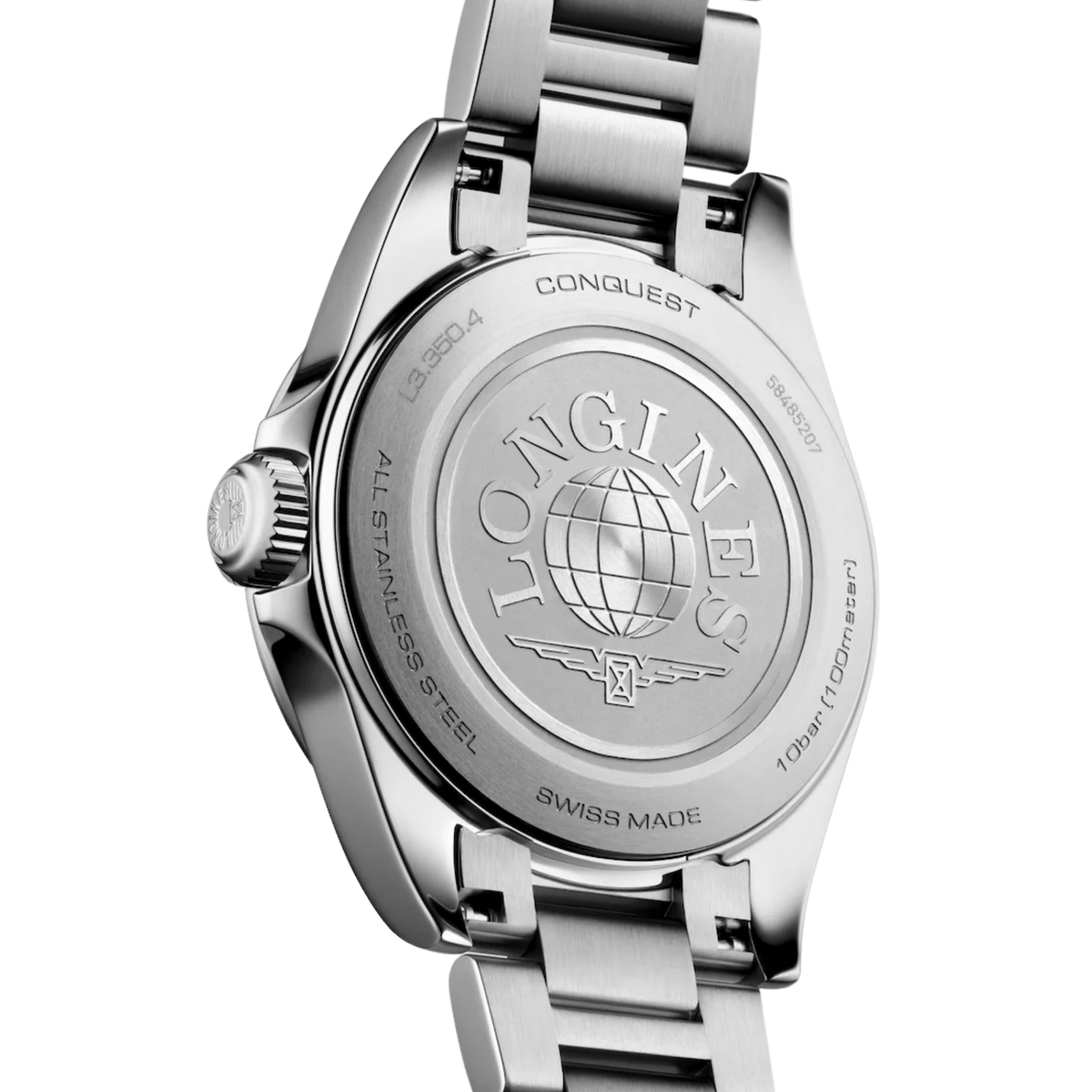 A modern expression of the iconic Conquest collection, this watch combines a lavender mauve dial, polished stainless steel bracelet and Swiss precision in a versatile everyday design.