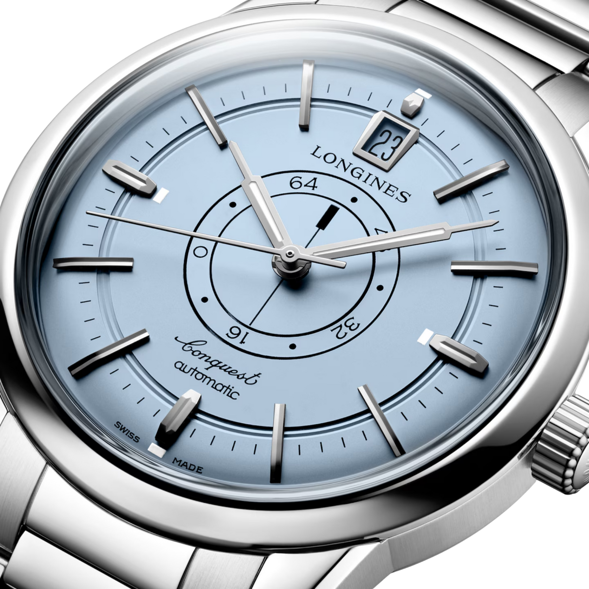 A fresh take on a Longines classic, the Conquest Heritage blends heritage-inspired styling with a striking blue dial and reliable Swiss performance.