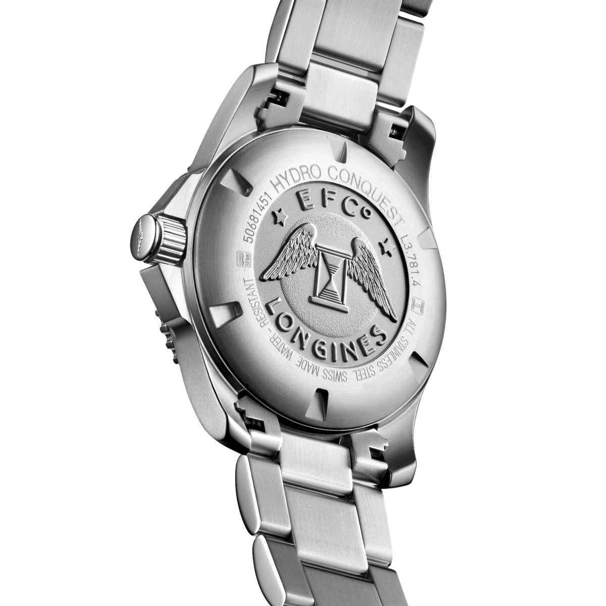 Longines HydroConquest Swiss automatic watch with green dial, sapphire crystal and 300m water resistance
