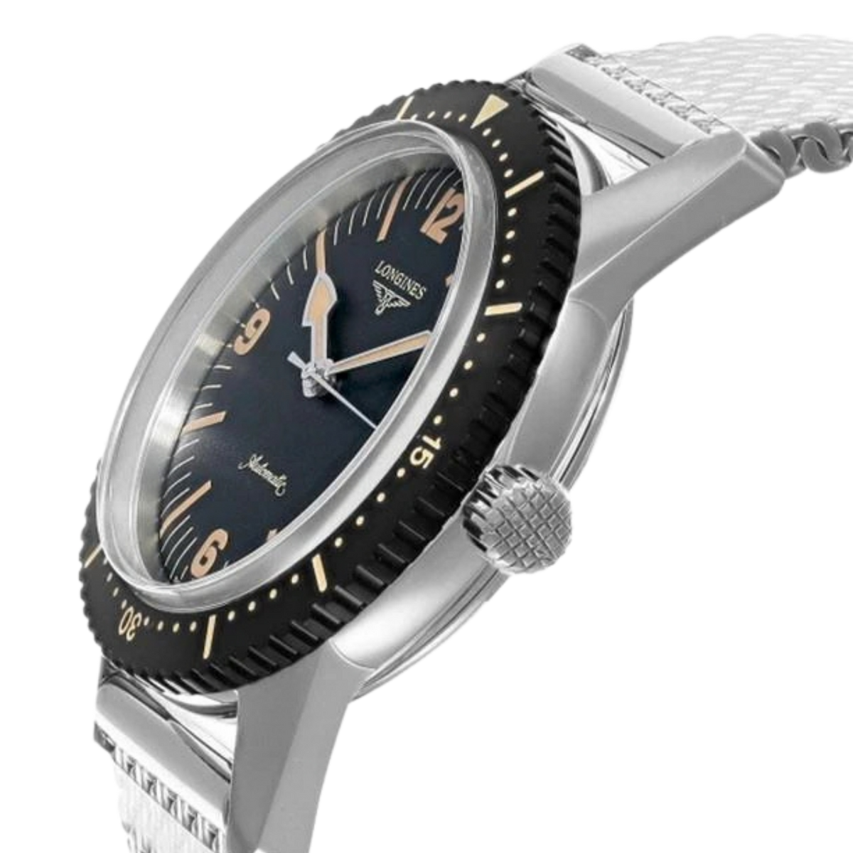 Powered by the Longines L888 automatic movement, the watch offers approximately 64–65 hours of power reserve and dependable Swiss mechanical precision.