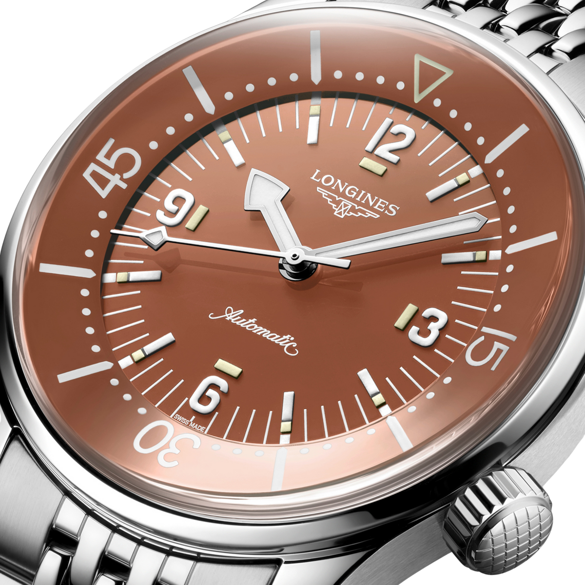 Longines Legend Diver 39mm Terracotta Dial Automatic Watch