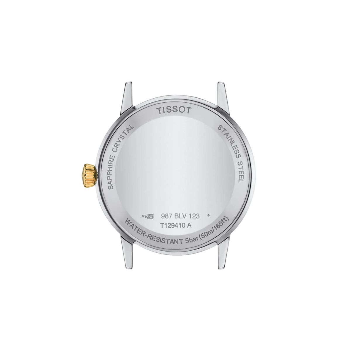 caseback image displaying the durable stainless steel construction and refined finishing, designed for dependable everyday wear