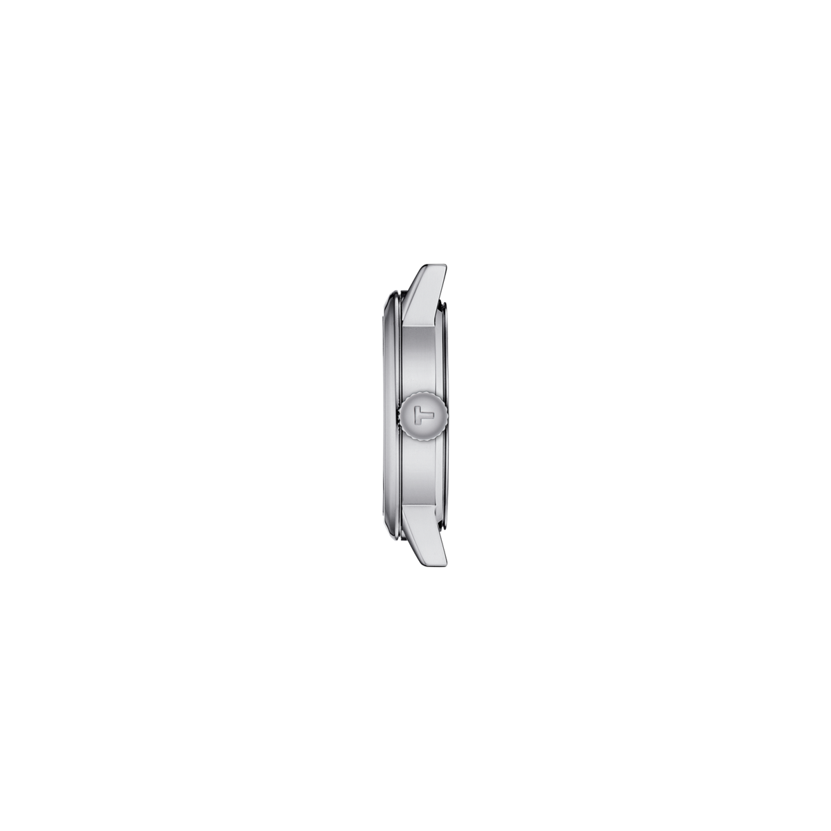 side profile highlighting the smooth polished case, refined crown detail, and slim silhouette for a sleek finish