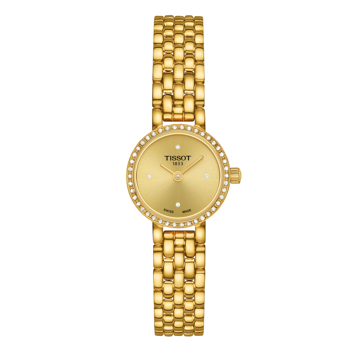 Tissot Lovely Round 19.5mm Champagne Diamond Dial Watch