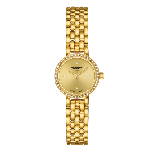 Tissot Lovely Round 19.5mm Champagne Diamond Dial Watch