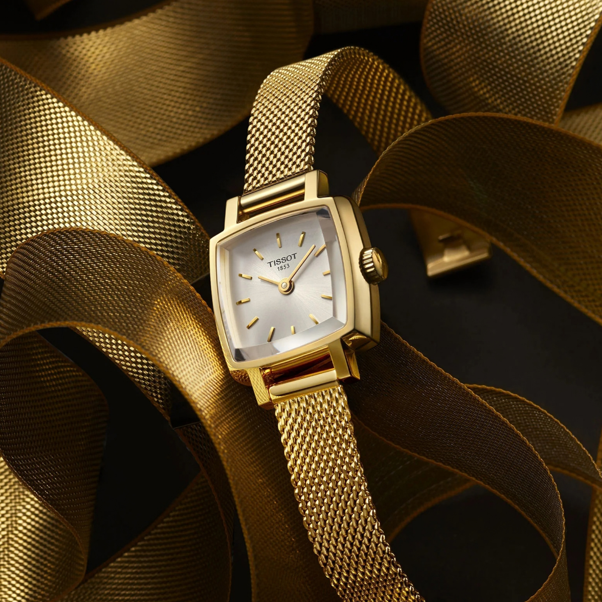 Tissot Lovely Square 20mm Silver Dial Watch