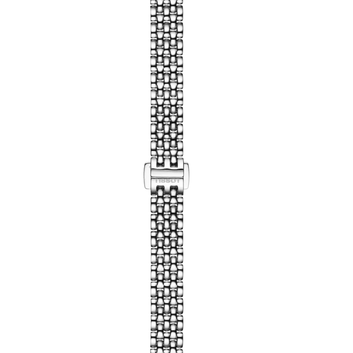 Finished with a stainless steel bracelet and butterfly clasp with push-buttons, and water-resistant to 30 metres, it combines delicate styling, Swiss precision and timeless Tissot craftsmanship.