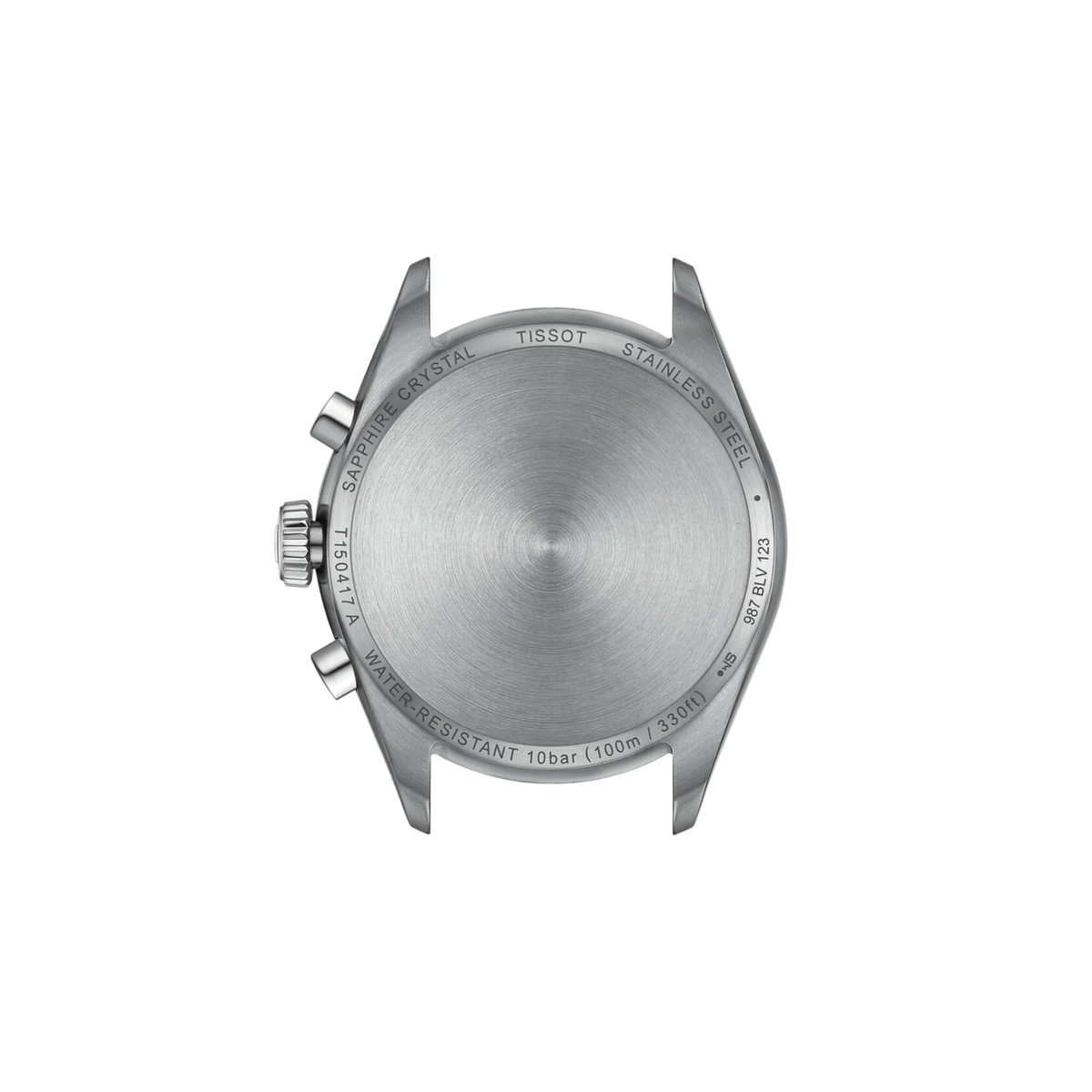 caseback image displaying the chronograph movement housing and stainless steel construction, engineered for reliable everyday performance and comfortable wear
