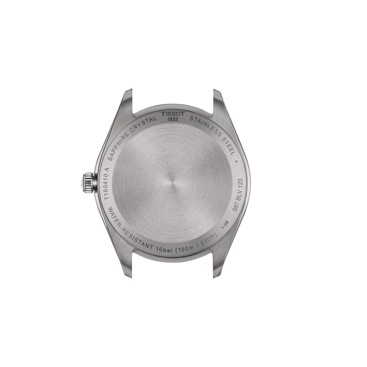 A scratch-resistant sapphire crystal protects the display, while the tapered crown and polished detailing bring a refined finish to the contemporary design.
