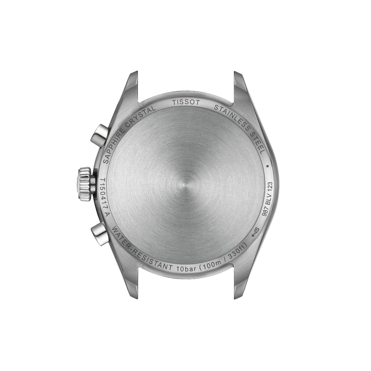 caseback image displaying the robust stainless steel construction and detailed finishing, designed for reliable daily performance and comfortable long-term wear