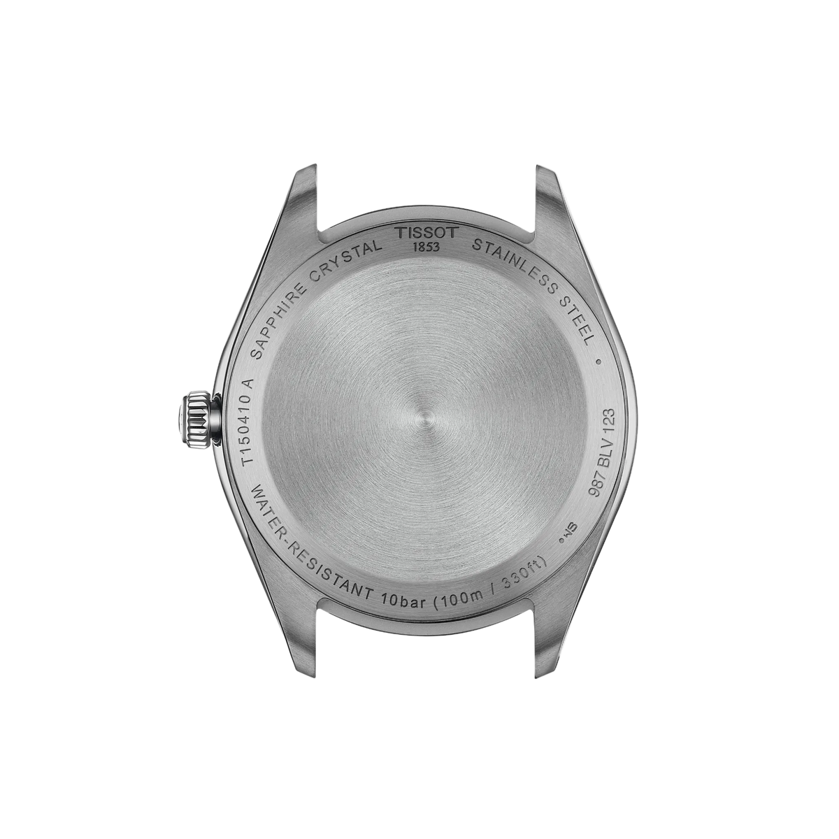 caseback image displaying the stainless steel construction and refined finishing, engineered for dependable daily wear and long-lasting comfort