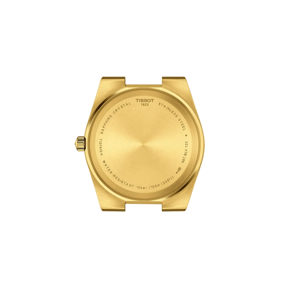 caseback image displaying the durable stainless steel construction and refined finishing, designed for reliable daily wear and long-lasting comfort
