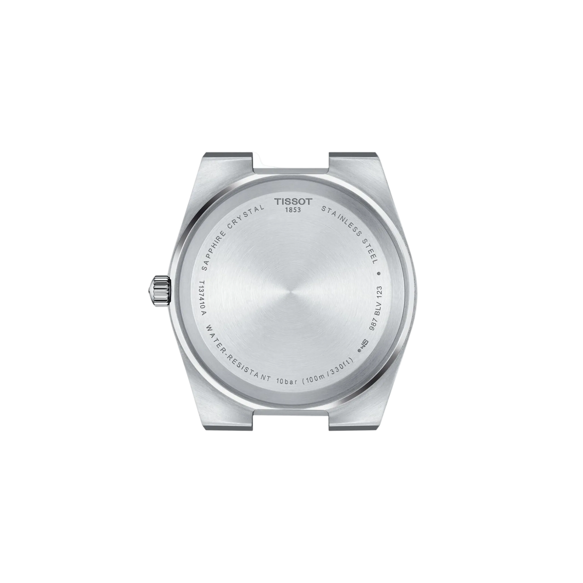caseback image displaying the stainless steel construction and detailed finishing, designed for durability, comfort, and daily reliability