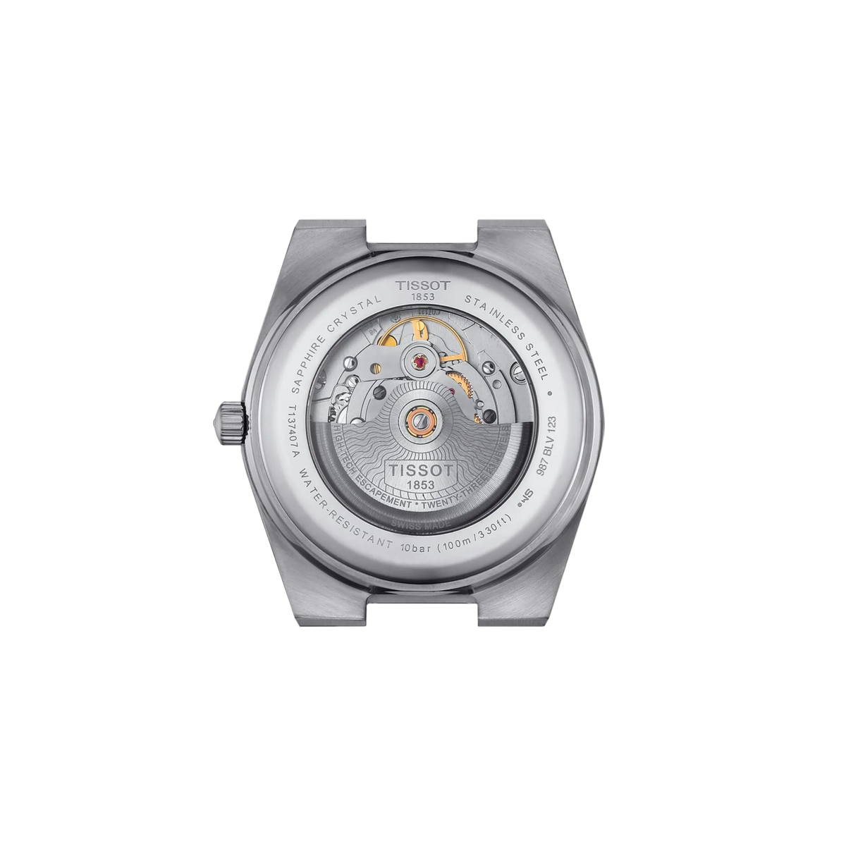 caseback image displaying the stainless steel construction and detailed finishing, designed for durability, comfort, and daily reliability